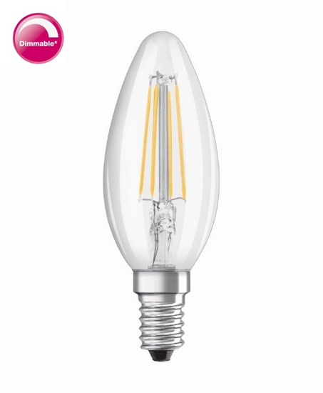 Afbeeldingen van OSRAM F-LED CLB40H DIM 4,8W 827 E14