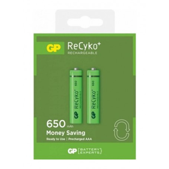 Afbeeldingen van ALT. 37411 - GP RECYKO+ 2 X AAA 650MAH 1.2V