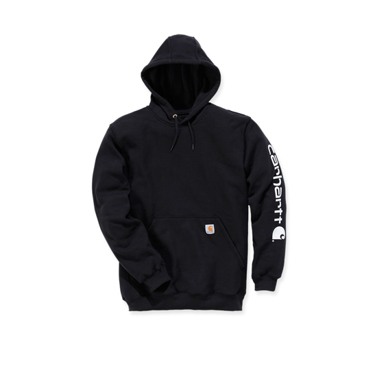 Afbeeldingen van K288BLK SLEEVE LOGO HOODED SWEATSHIRT BLACK S