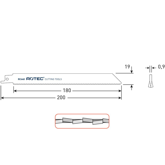 Afbeeldingen van RECIPROZAAGBLAD RC640 / S1122BF