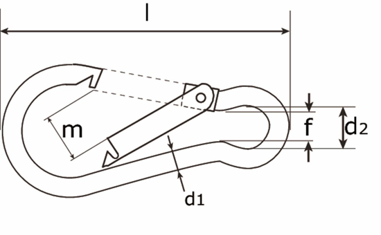 Afbeeldingen van KAH C 06006ZL / KARABIJNHAAK 060X06MM VZ.