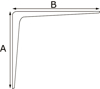 Afbeeldingen van ES 1025 / PLANKDRAGER STAAL GEPERST 185X245MM WIT