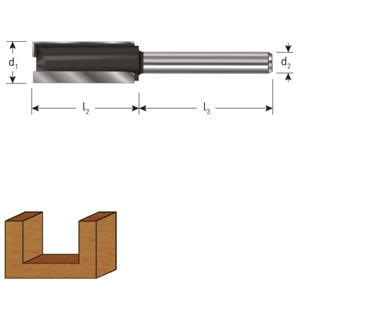 Afbeeldingen van HM GROEFFREES, GOLD-LINE, ø16X50X32, D2=8