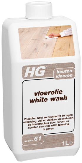 Afbeeldingen van HG HOUTEN VLOEREN VLOEROLIE WHITE WASH (HG PRODUCT 61) 1 L