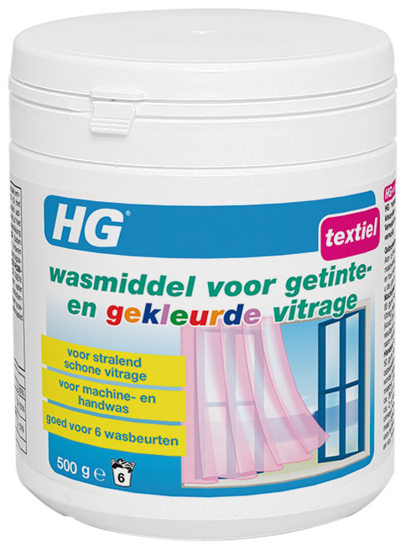 Afbeeldingen van HG WASMIDDEL VOOR GETINTE- EN GEKLEURDE VITRAGE 500 GR