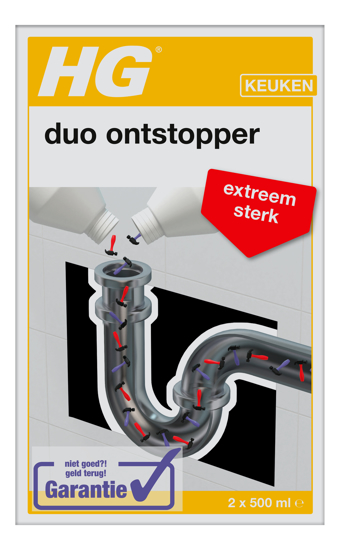 Afbeeldingen van HG DUO ONTSTOPPER EXTREEM STERK 1 L