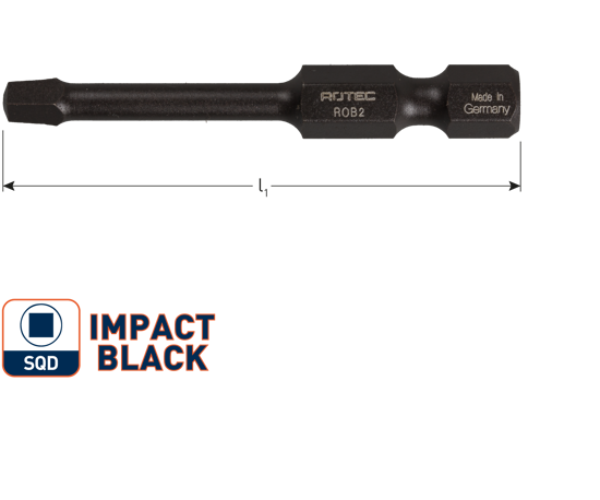 Afbeeldingen van IMPACT SCHROEFBIT SQD 2, L=50, E6.3, BASIC