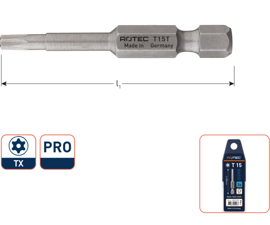 Afbeeldingen van KRACHTBIT BASIC, E6.3, STX 10X50, TAMPER-RESISTANT