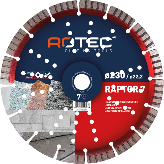 Afbeeldingen van DIAMANTZAAGBLAD 'RAPTOR 7 / K 12', ø125X2,3Xø22,2