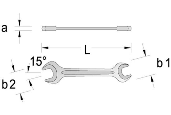 Afbeeldingen van STEEKSLEUTEL DIN 3110 30 X 32MM