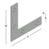 Afbeeldingen van RAAMHOEK RECHT GA 80X80 17X2