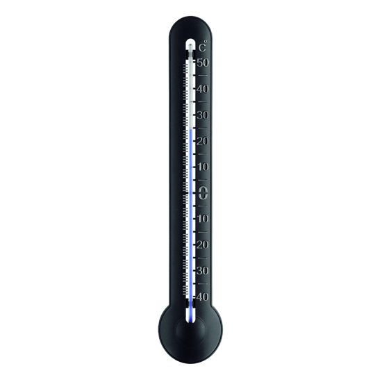 Afbeeldingen van TFA BINNEN / BUITENTHERMOMETER ANALOOG - KUNSTSTOF - ZWART, ZILVER RELIÃ«F - DOOSJE ( STUK(S) )